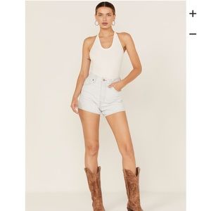 New Levi's Women's High Rise Stripey Mom Denim Jean Shorts